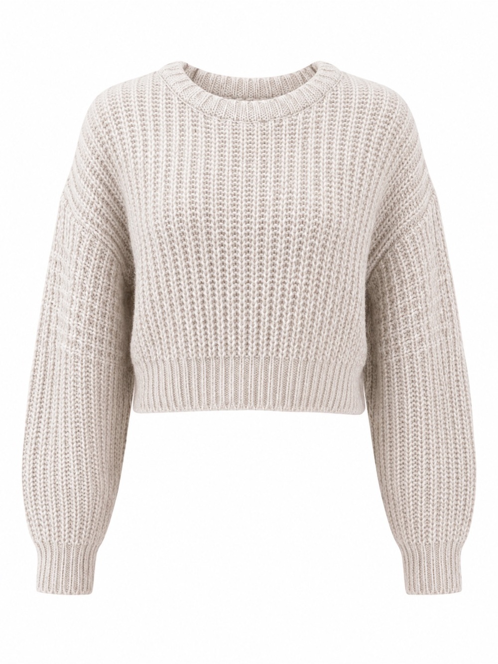 Oak + Fort cropped chunky sweater
